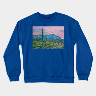 Sunset in Arizona desert Crewneck Sweatshirt